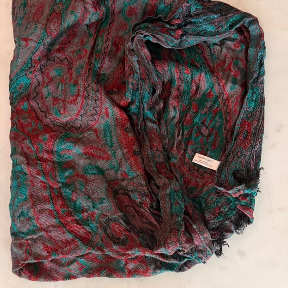 Naturally Knotty 100% Silk Paisley Scarf